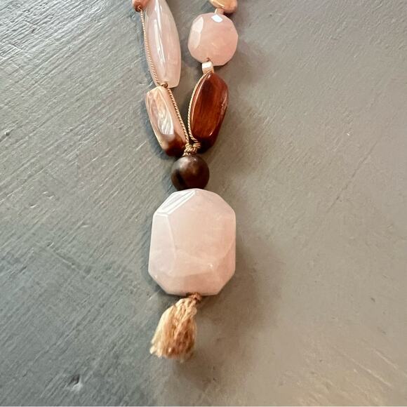 Silpada Rose Quartz Stone Bead & Leather Necklace - Picture 7 of 8